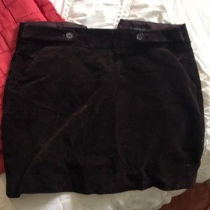 Banana republic brown cord skirt